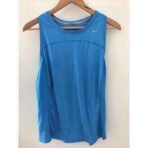 Nike Running Womens Blue Quick Dry Dri Fit Active Athletic Tank Top M-L 40"